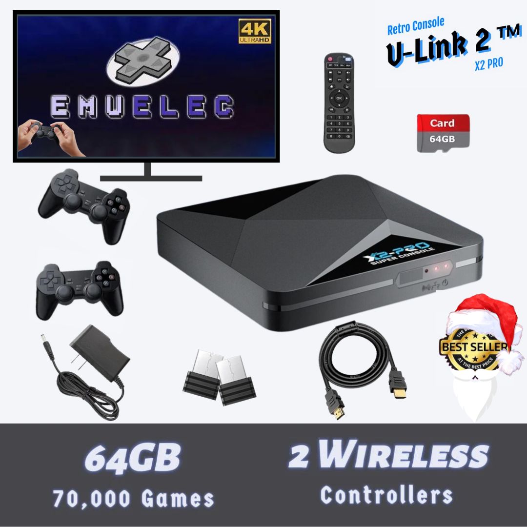 U-Link2™ X2 Pro Retro Console - APE'S HUT - 64G 70K Games / EU