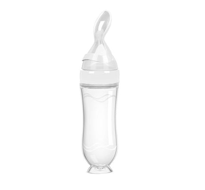 Squeezing Baby Feeding Bottle - APE'S HUT - White