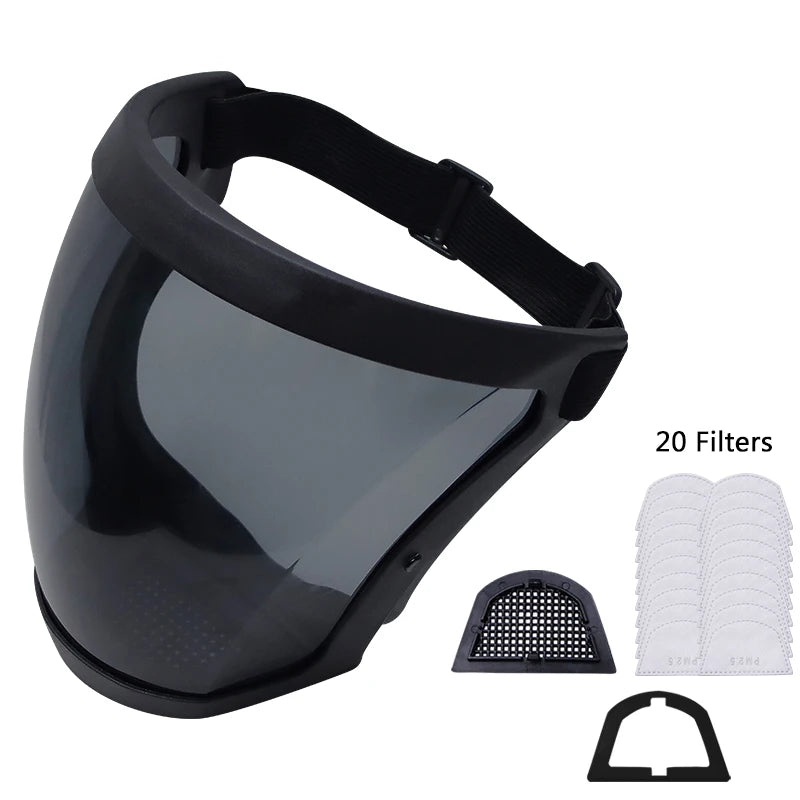 X-Trail - Anti-Dust & Fog-Resistant Face Shield - APE'S HUT - Black & Grey