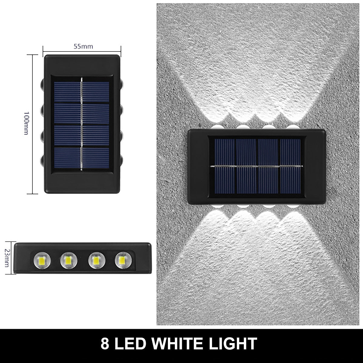 OUTDOOR SOLAR-POWERED LAMPS - APE'S HUT - 8LED-1PCS-WHITE