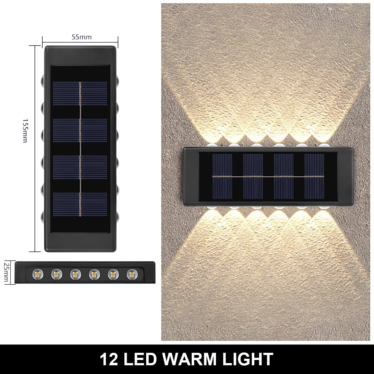 OUTDOOR SOLAR-POWERED LAMPS - APE'S HUT - 12LED-1PCS-WARM