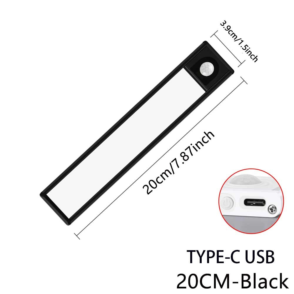 MOTION SENSOR LAMP - APE'S HUT - Black-20cm TYPE-C